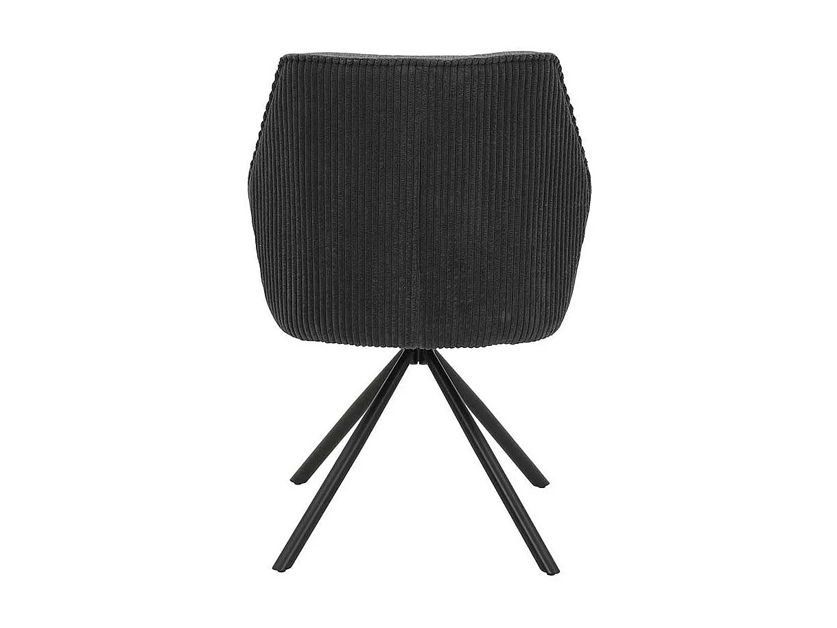 Esszimmerarmlehnstuhl in Anthrazit Gestell aus Metall (2er Set)