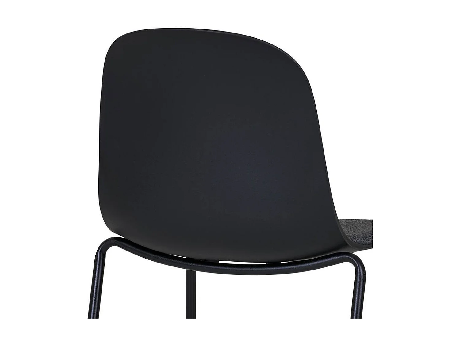 Esszimmerstuhl Stuhl Esszimmer in Schwarz aus Kunststoff & Metall (2er Set)