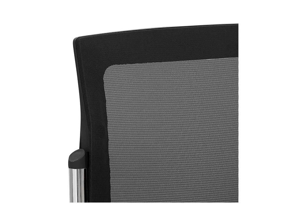 Besucherstuhl in Petrol und Schwarz Netzrückenlehne