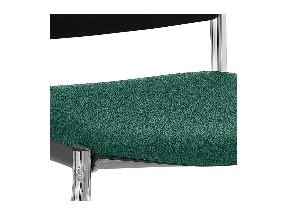 Besucherstuhl in Petrol und Schwarz Netzrückenlehne