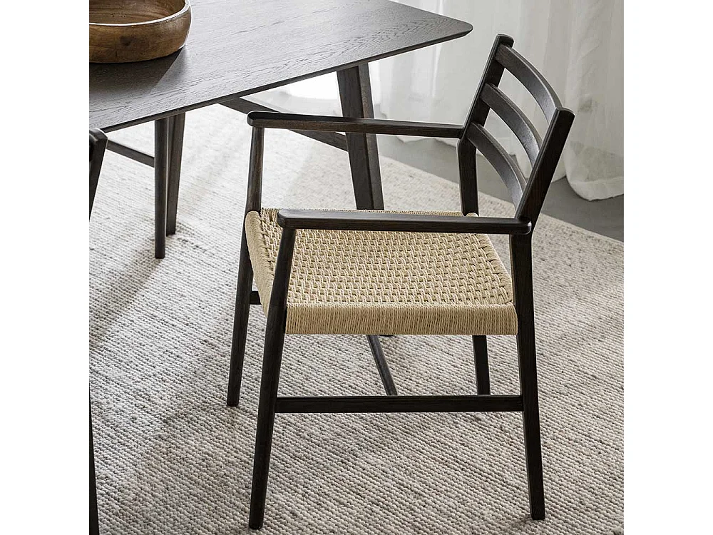 Esszimmerstuhl Stuhl Esszimmer mit Armlehnen aus Massivholz