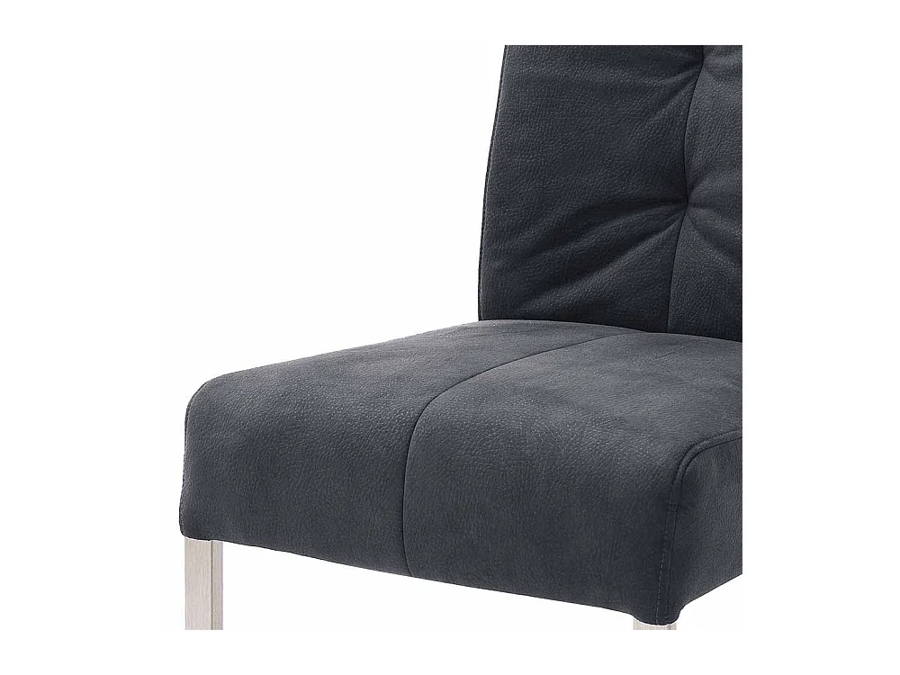 Schwingstuhl Set in Schwarz Polyester Edelstahl (2er Set)