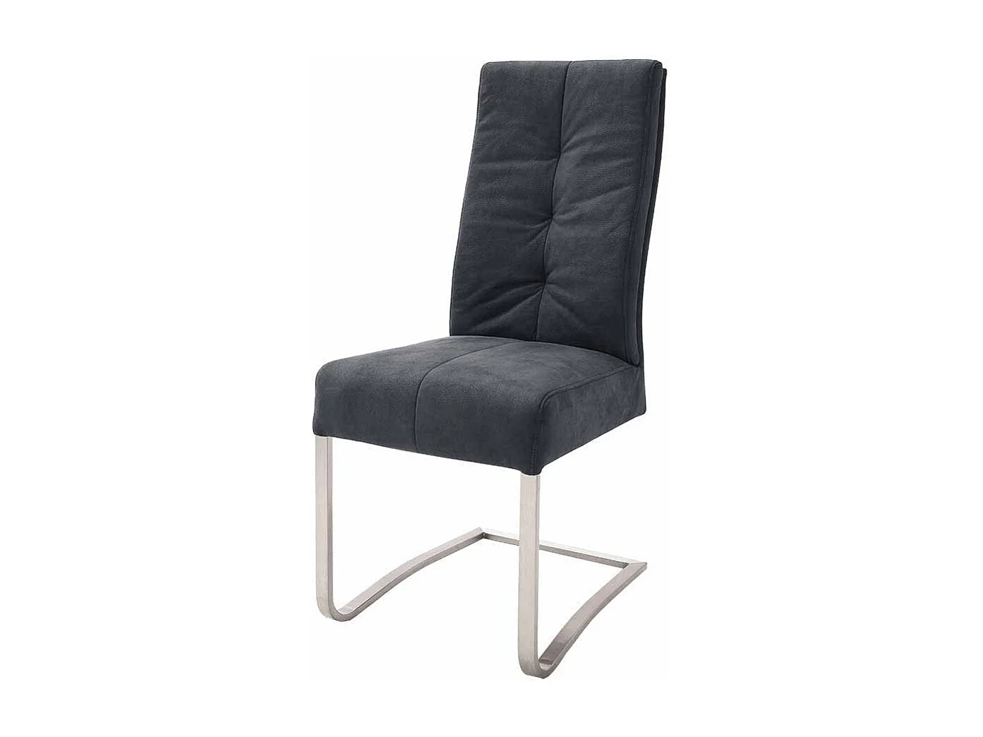 Schwingstuhl Set in Schwarz Polyester Edelstahl (2er Set)