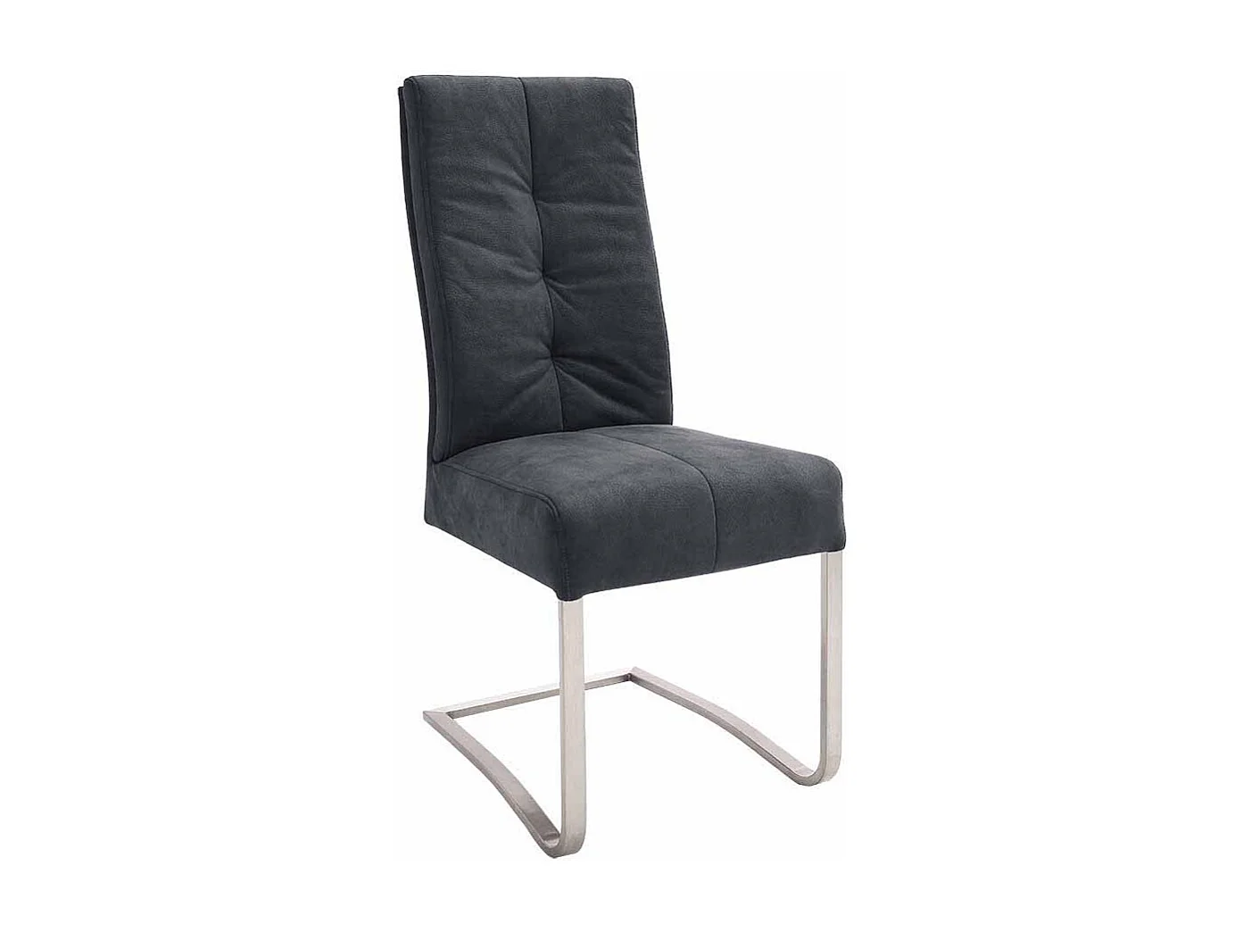 Schwingstuhl Set in Schwarz Polyester Edelstahl (2er Set)