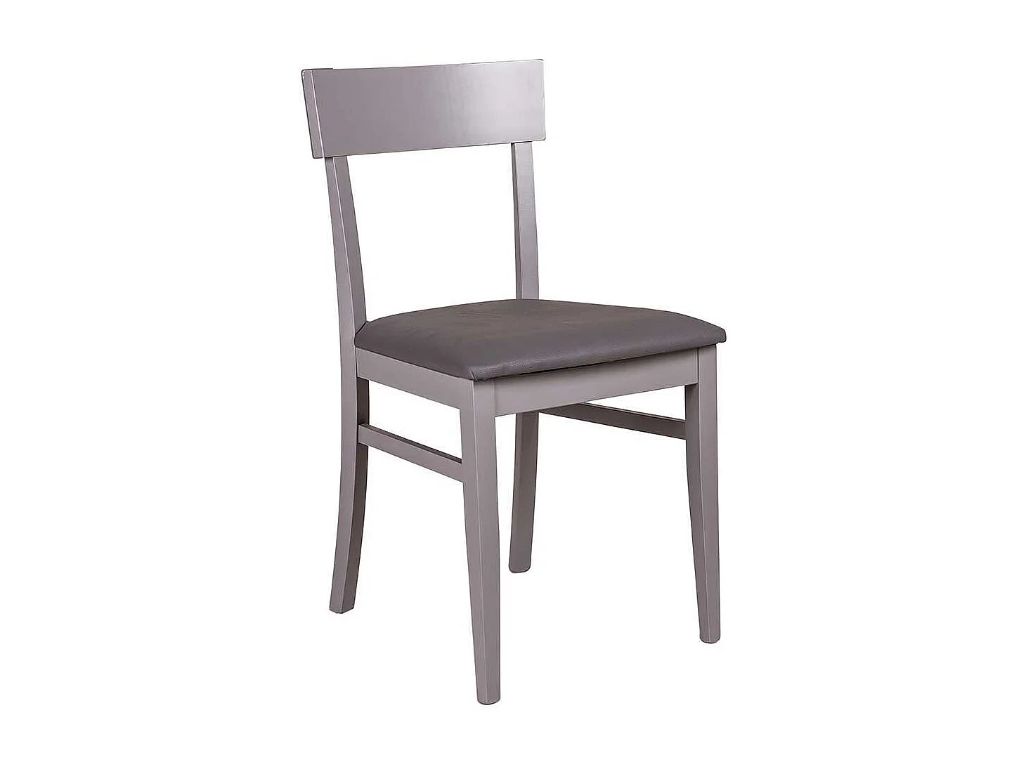 Esstischstuhl in Dunkelgrau Buche Massivholz (2er Set)