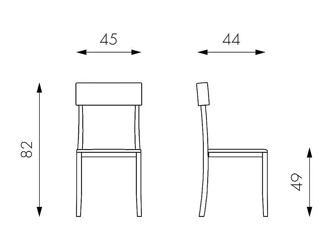 Esstischstuhl in Dunkelgrau Buche Massivholz (2er Set)