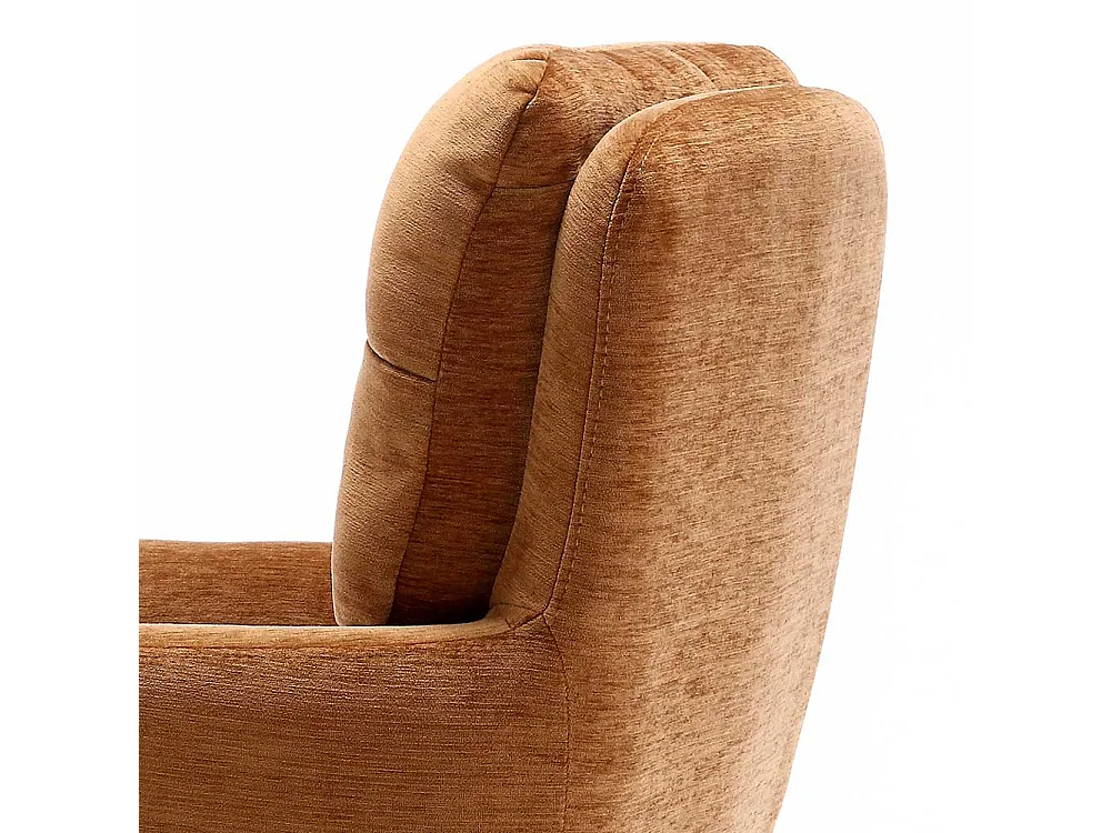 Polsterstuhl Esszimmer Armlehner in Ocker mit Gestell aus Metall (2er Set)