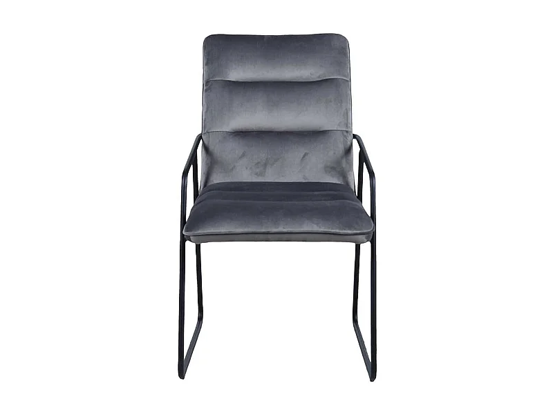 Armlehner in Dunkelgrau Samt Metallb�geln (2er Set)