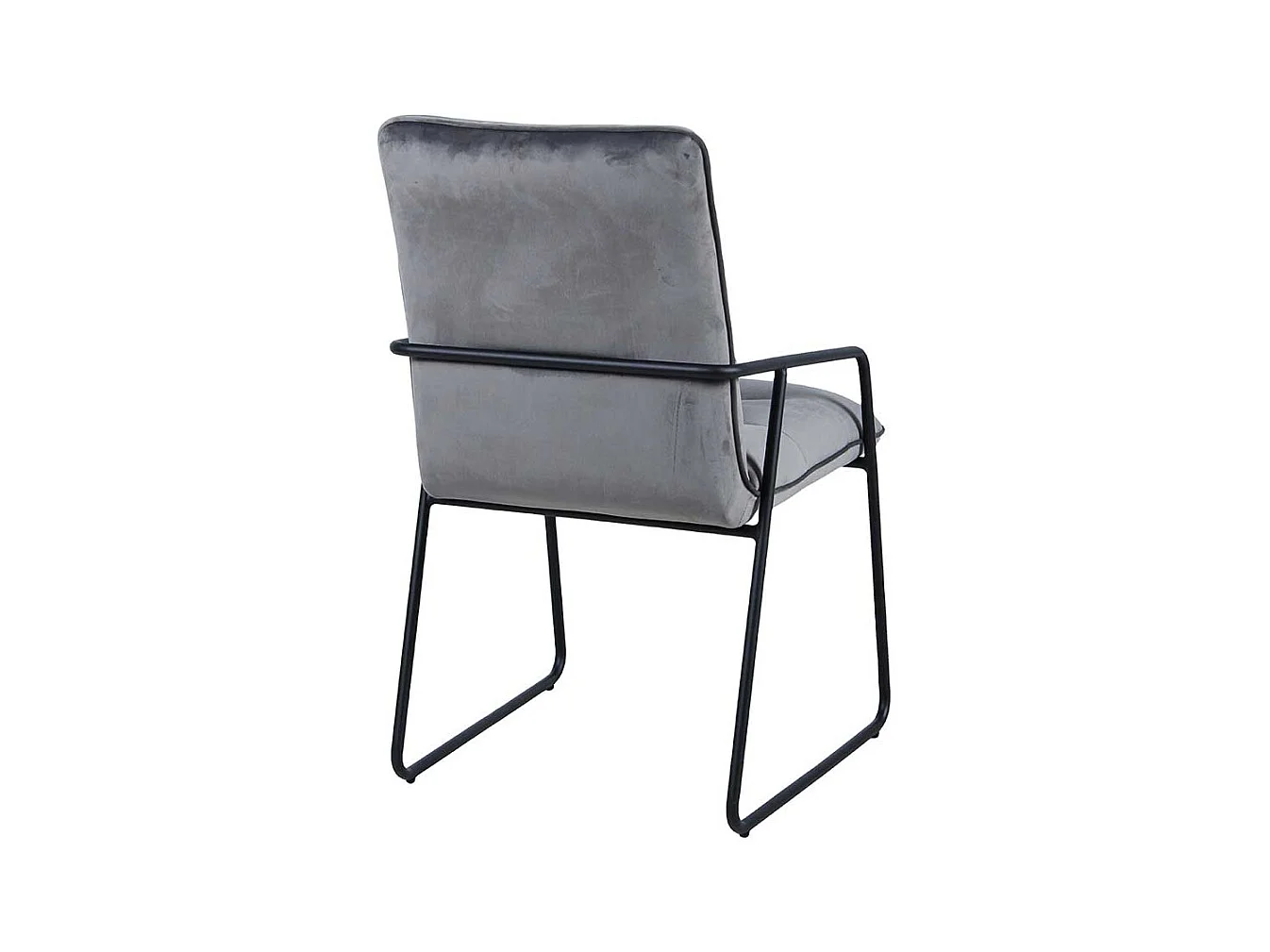 Armlehner in Dunkelgrau Samt Metallb�geln (2er Set)