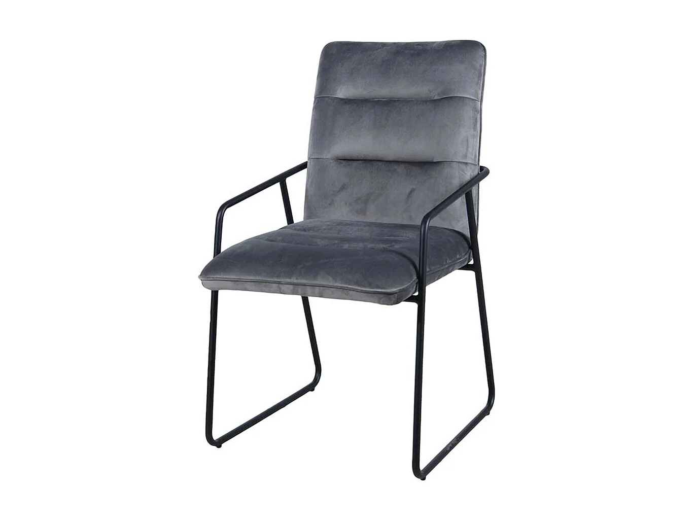 Armlehner in Dunkelgrau Samt Metallb�geln (2er Set)