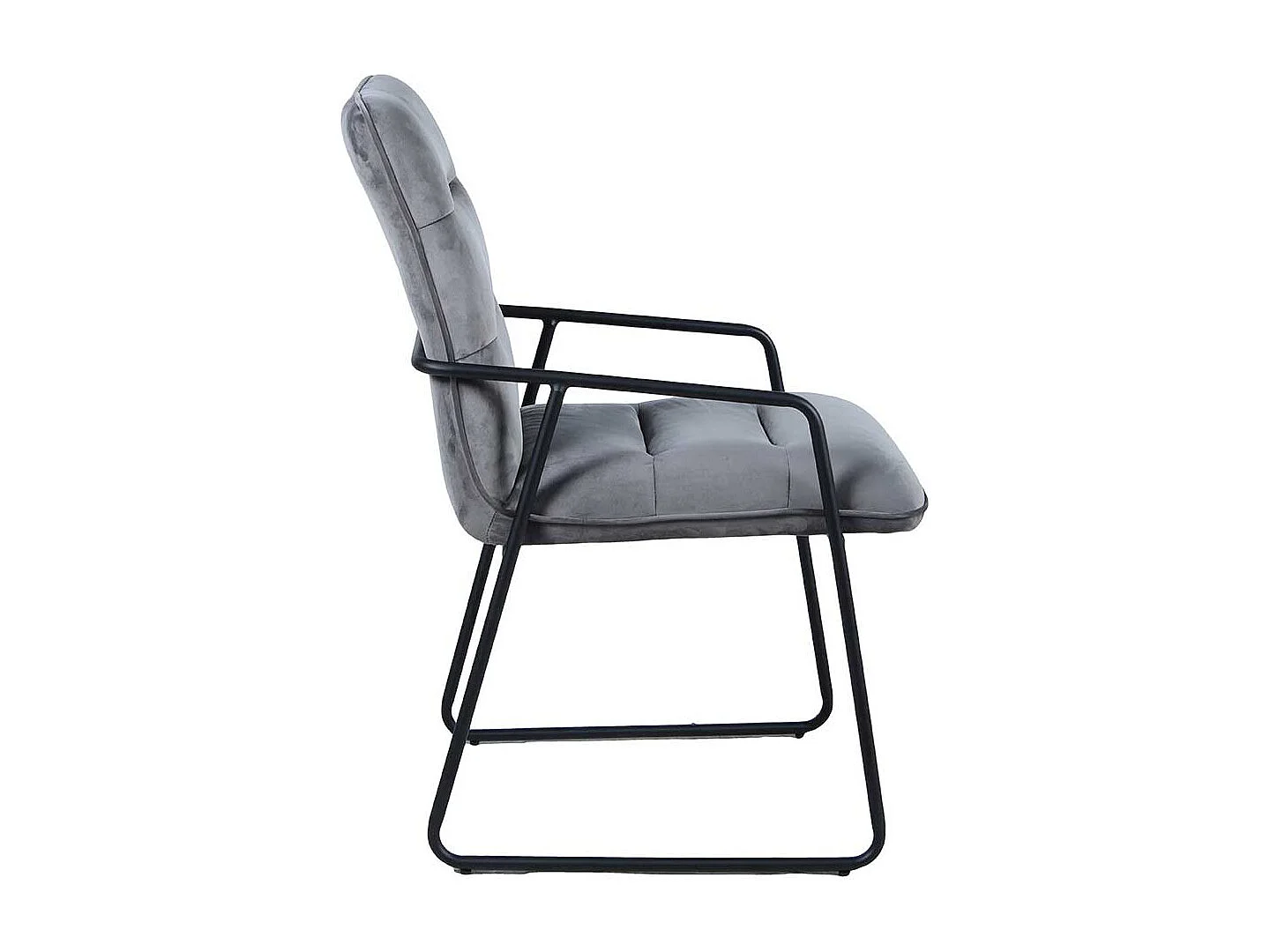 Armlehner in Dunkelgrau Samt Metallb�geln (2er Set)