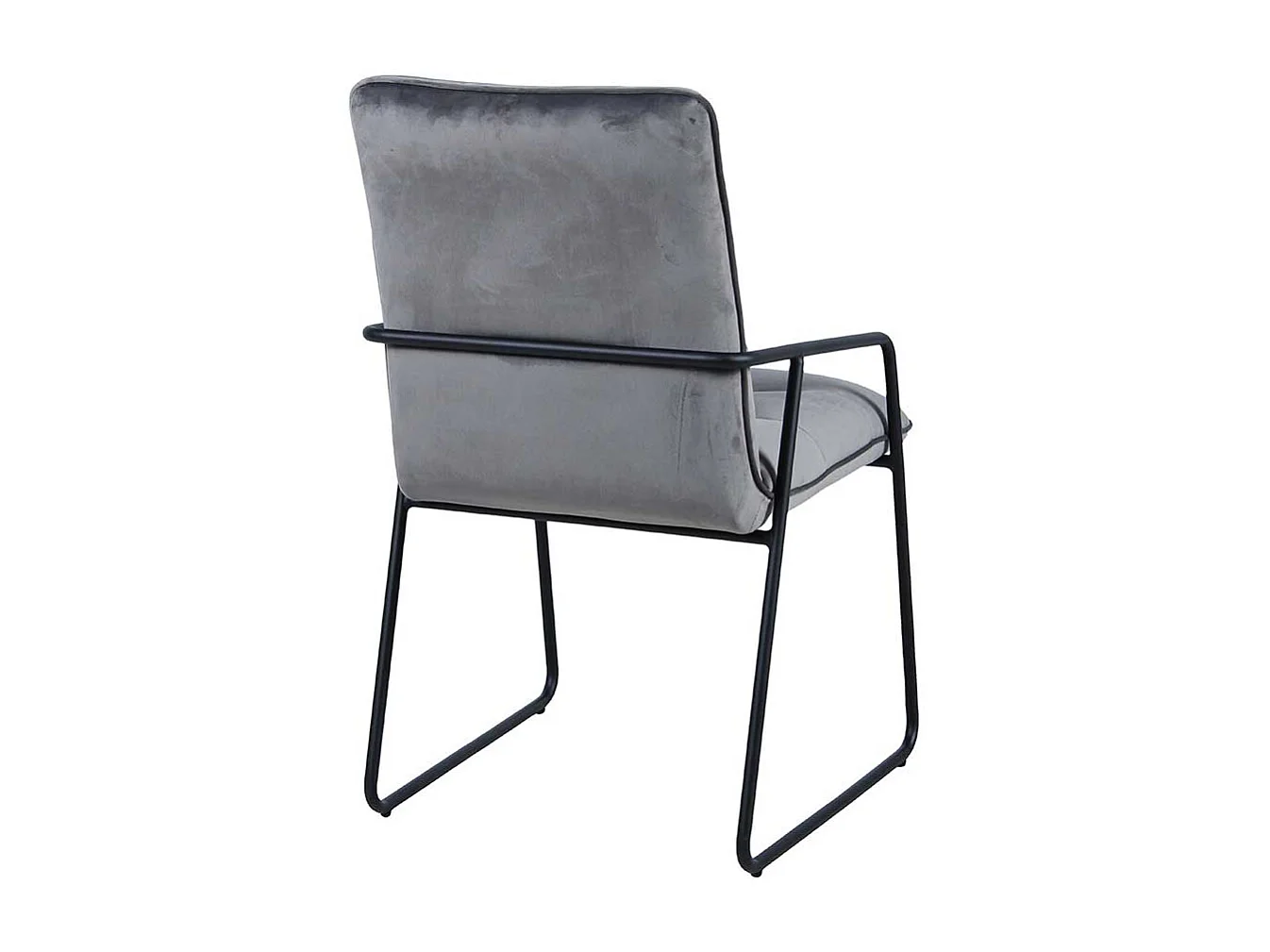 Armlehner in Dunkelgrau Samt Metallb�geln (2er Set)