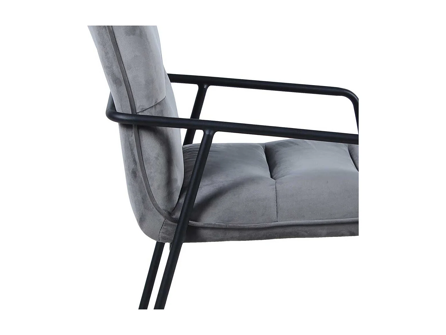 Armlehner in Dunkelgrau Samt Metallb�geln (2er Set)