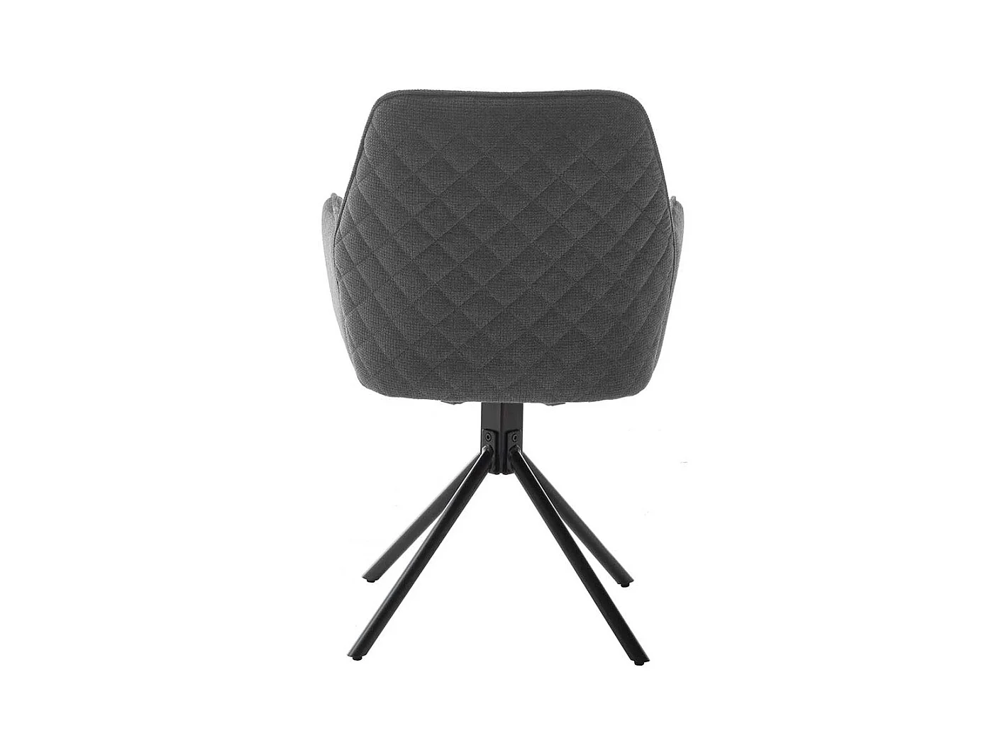 Drehbare Polsterstühle in Grau und Schwarz Armlehnen (2er Set)