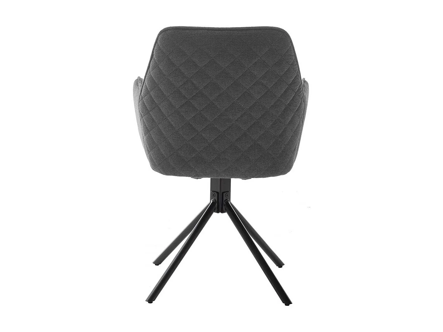 Drehbare Polsterstühle in Grau und Schwarz Armlehnen (2er Set)