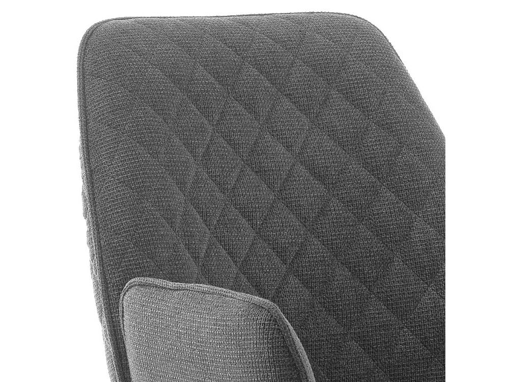 Drehbare Polsterstühle in Grau und Schwarz Armlehnen (2er Set)