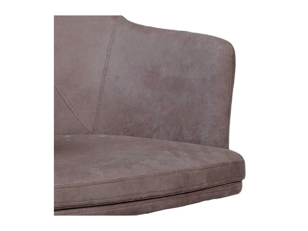 Drehbare Esstisch Stühle in Schlammfarben Microfaser Armlehnen (2er Set)