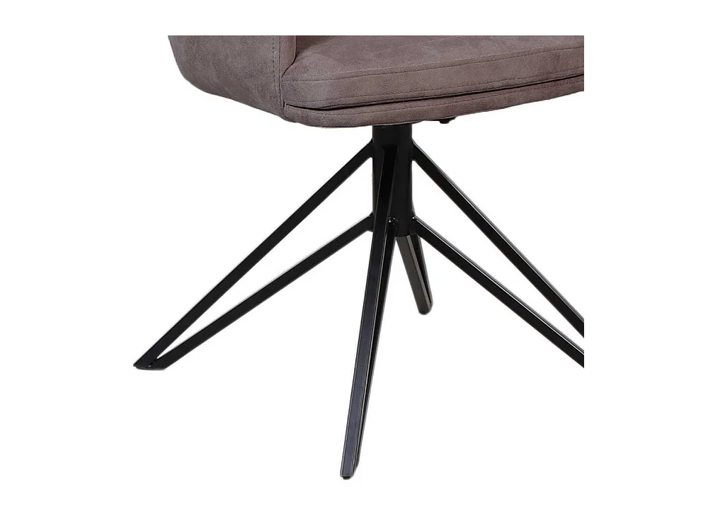 Drehbare Esstisch Stühle in Schlammfarben Microfaser Armlehnen (2er Set)