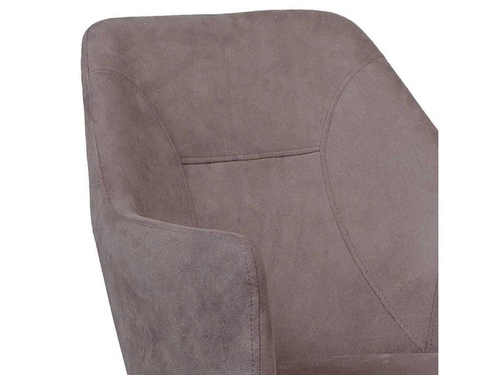 Drehbare Esstisch Stühle in Schlammfarben Microfaser Armlehnen (2er Set)