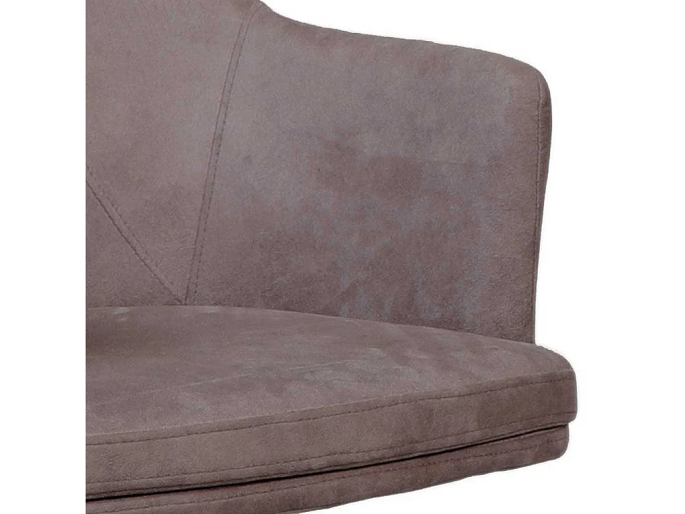 Drehbare Esstisch Stühle in Schlammfarben Microfaser Armlehnen (2er Set)