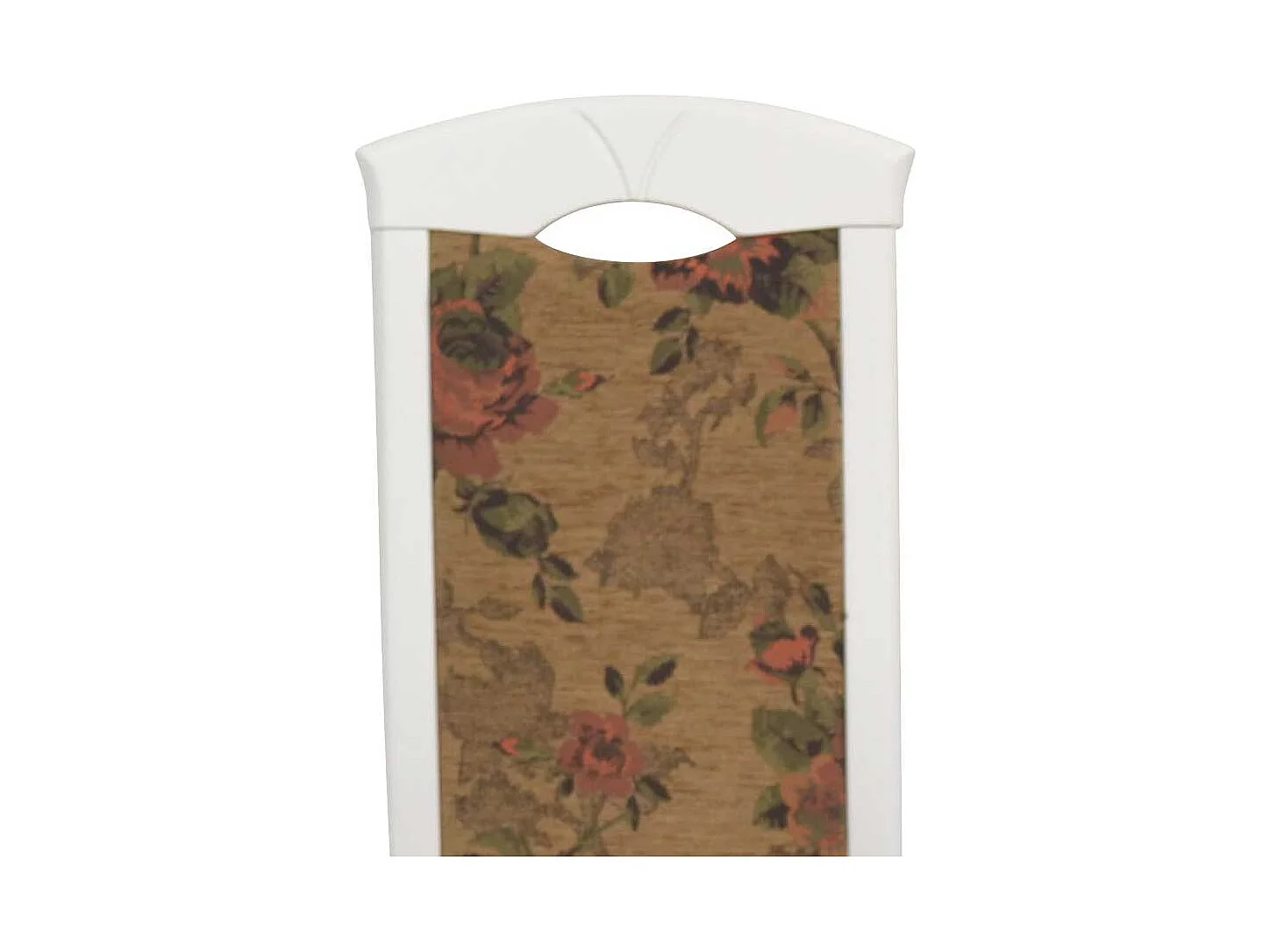 2 Stühle mit Blumenmuster in Braun bunt und Weiß hoher Lehne (2er Set)