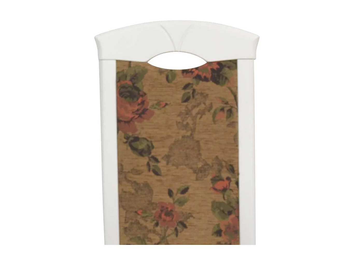 2 Stühle mit Blumenmuster in Braun bunt und Weiß hoher Lehne (2er Set)