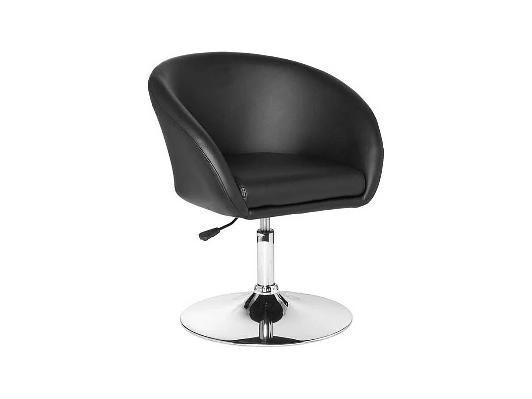 Drehstuhl aus Kunstleder und Metall Retrostil