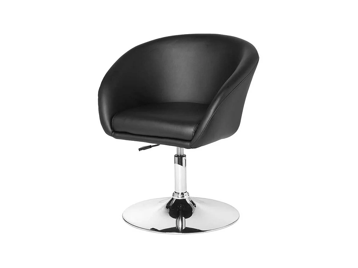 Drehstuhl aus Kunstleder und Metall Retrostil