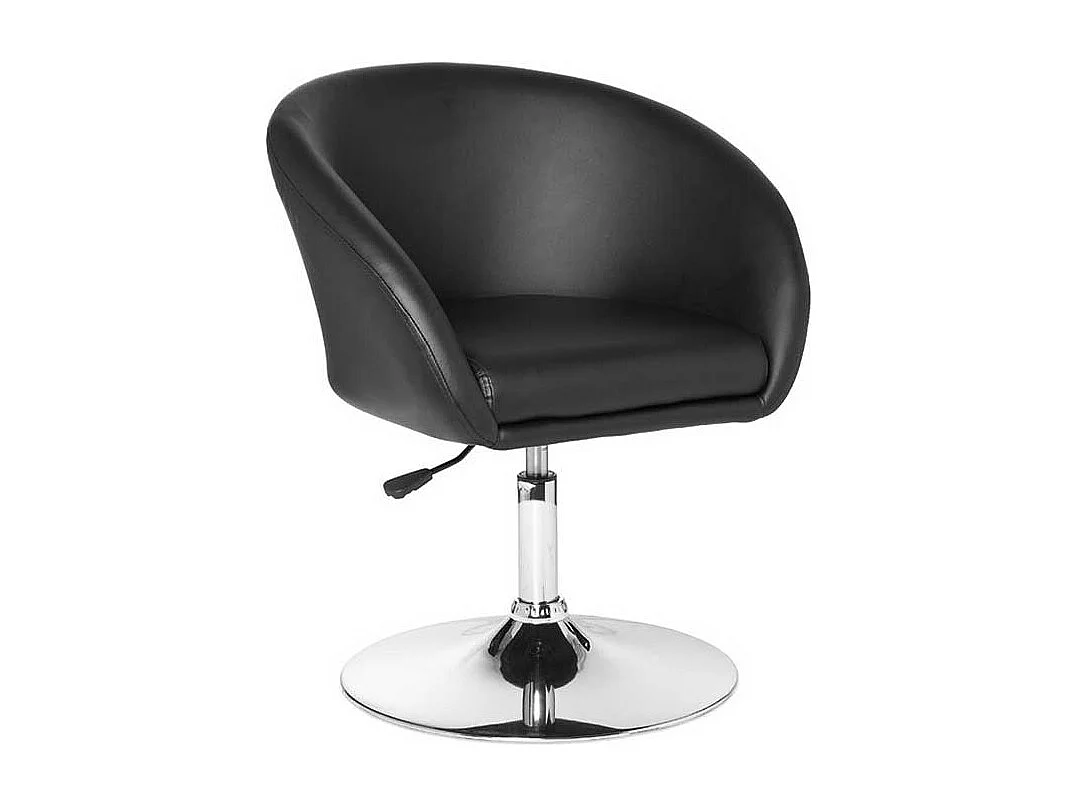 Drehstuhl aus Kunstleder und Metall Retrostil