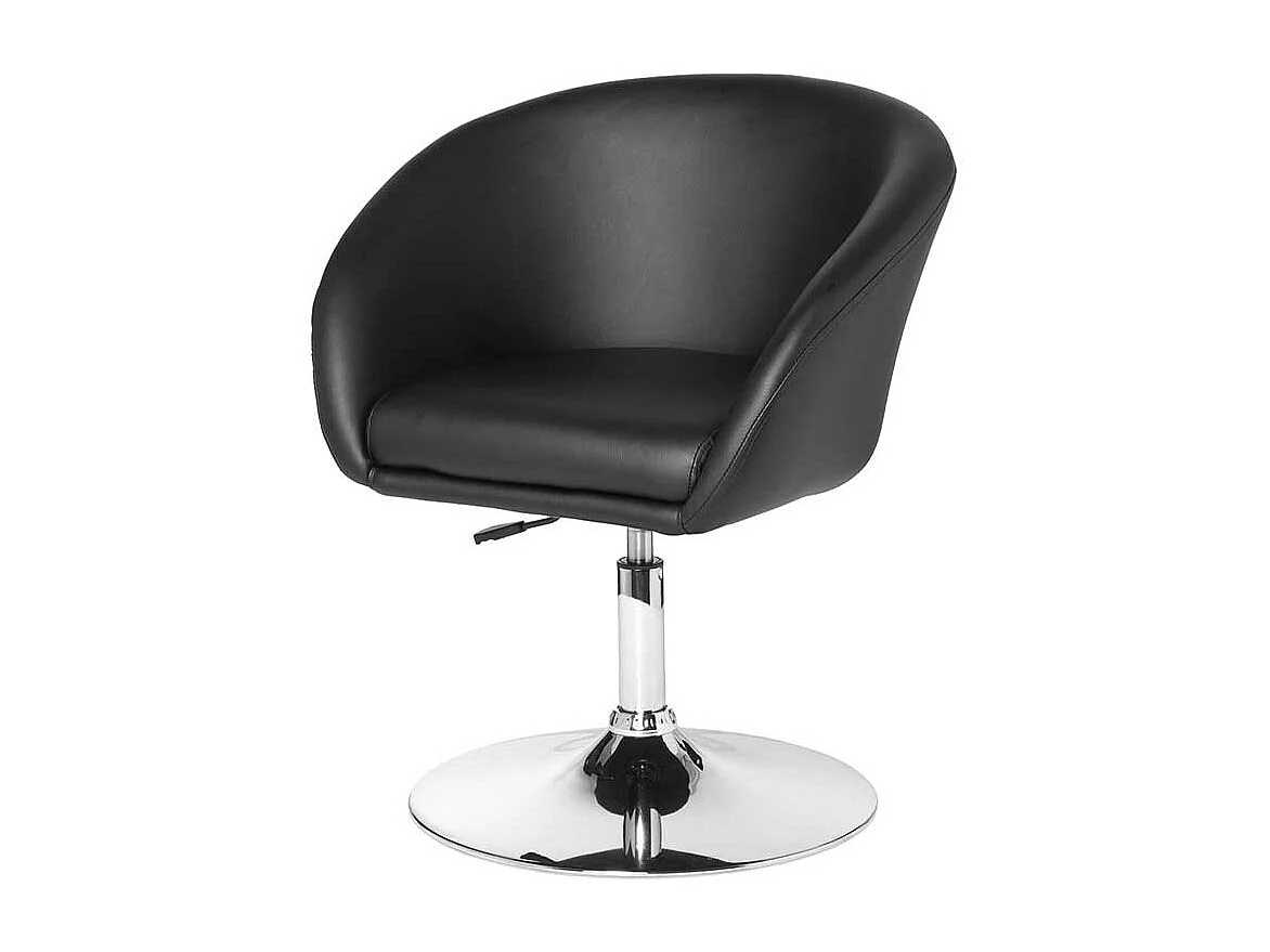 Drehstuhl aus Kunstleder und Metall Retrostil