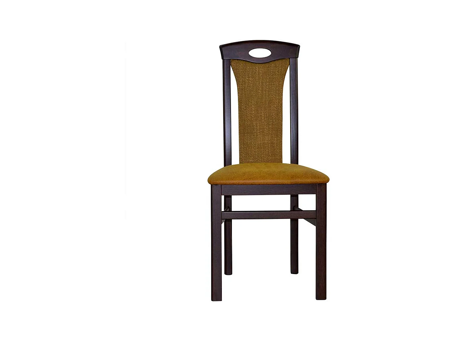 Hochlehner Stühle in Nussbaumfarben Ocker Gelb (2er Set)