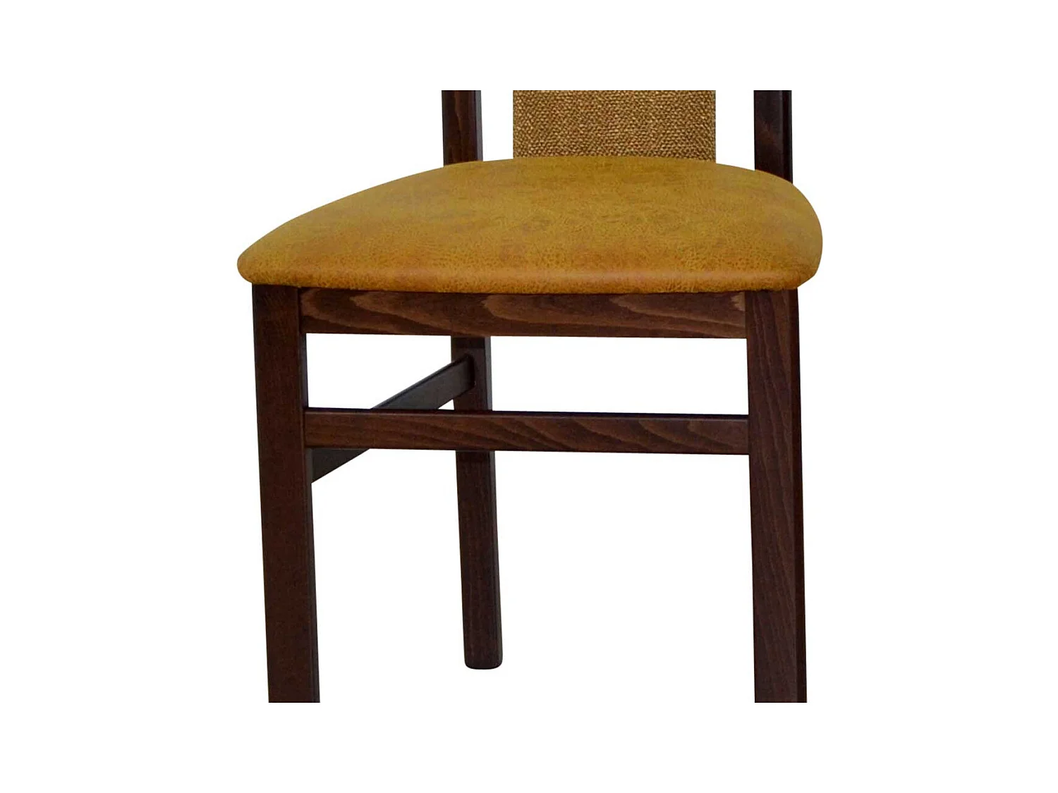 Hochlehner Stühle in Nussbaumfarben Ocker Gelb (2er Set)