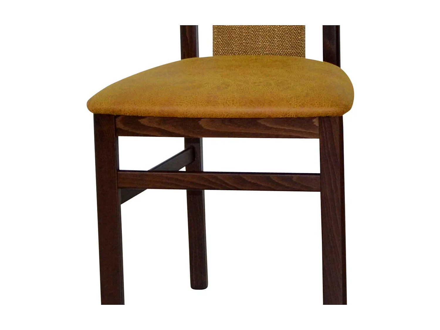 Hochlehner Stühle in Nussbaumfarben Ocker Gelb (2er Set)