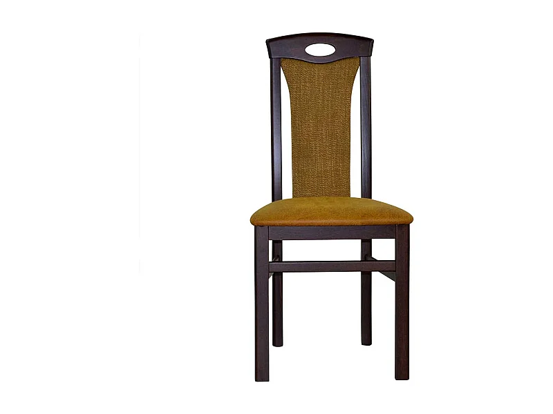 Hochlehner Stühle in Nussbaumfarben Ocker Gelb (2er Set)