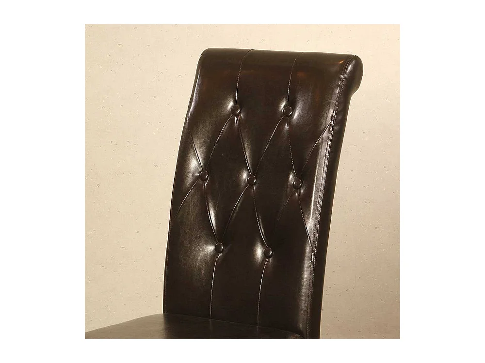 Hochlehner in Braun Kunstleder (2er Set)