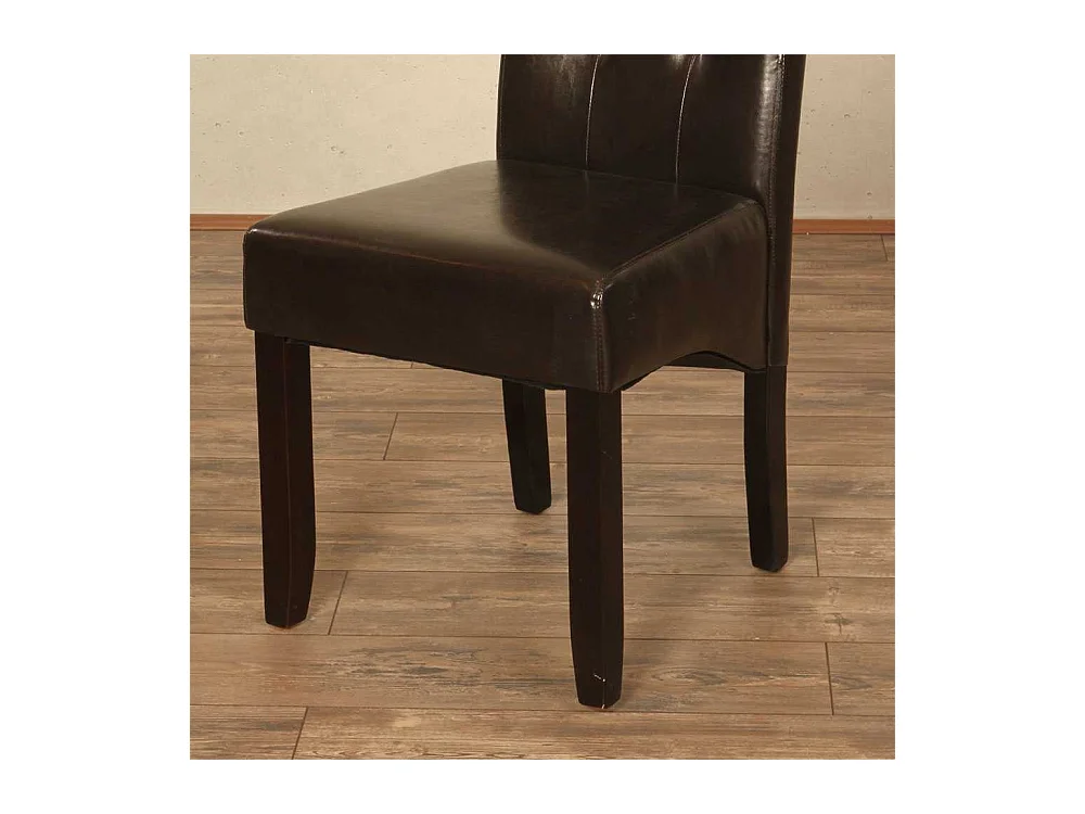 Hochlehner in Braun Kunstleder (2er Set)