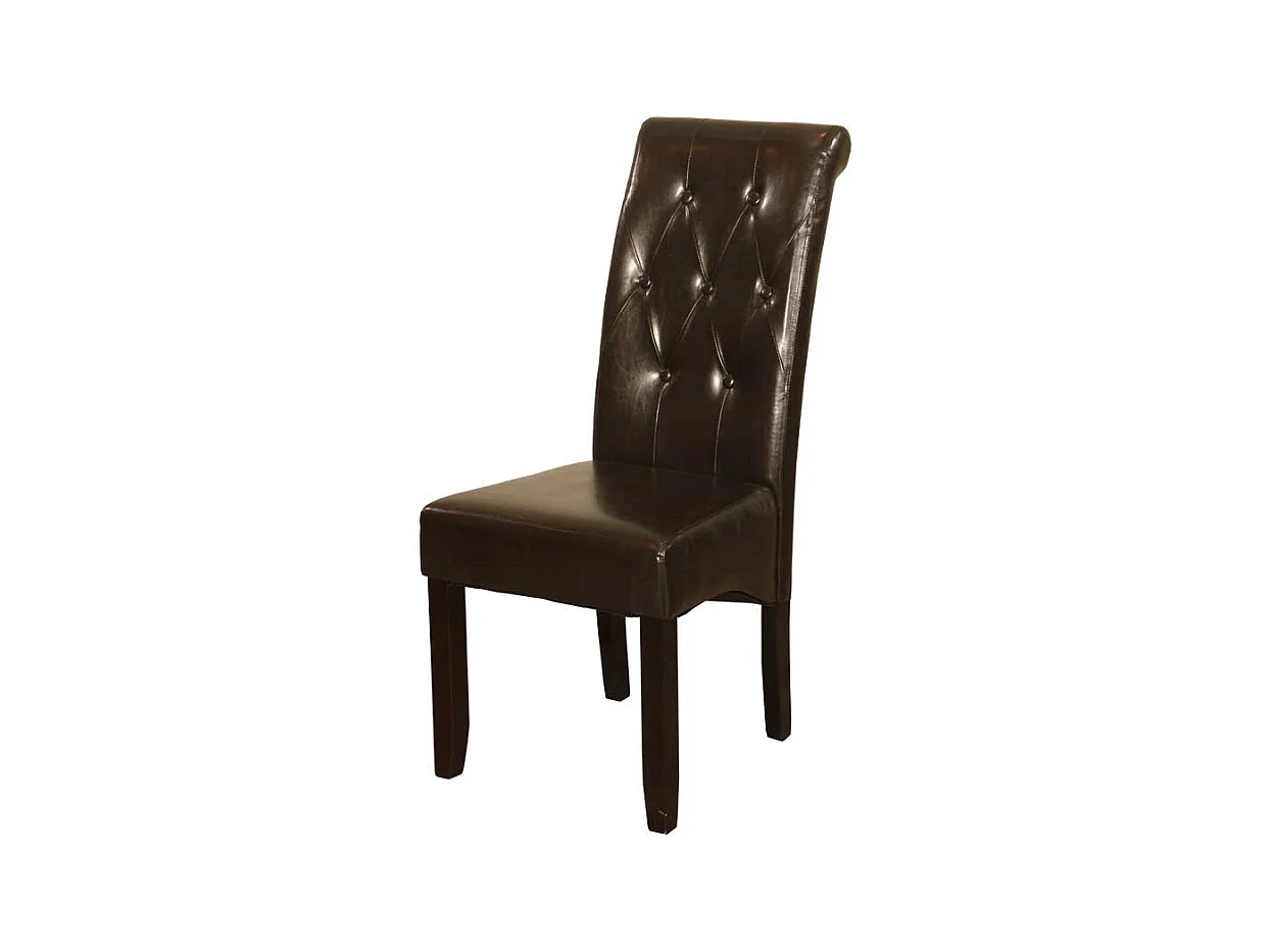 Hochlehner in Braun Kunstleder (2er Set)