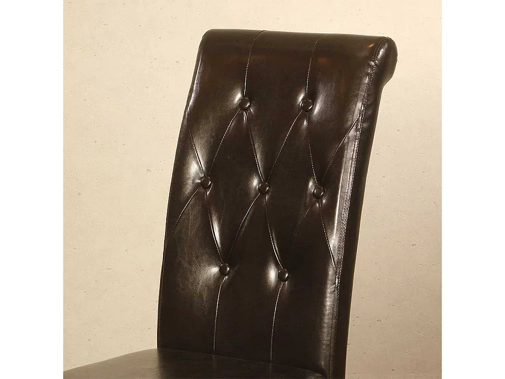 Hochlehner in Braun Kunstleder (2er Set)