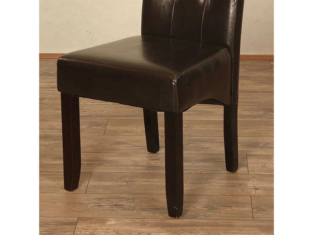 Hochlehner in Braun Kunstleder (2er Set)