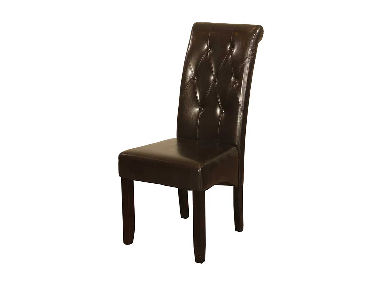 Hochlehner in Braun Kunstleder (2er Set)