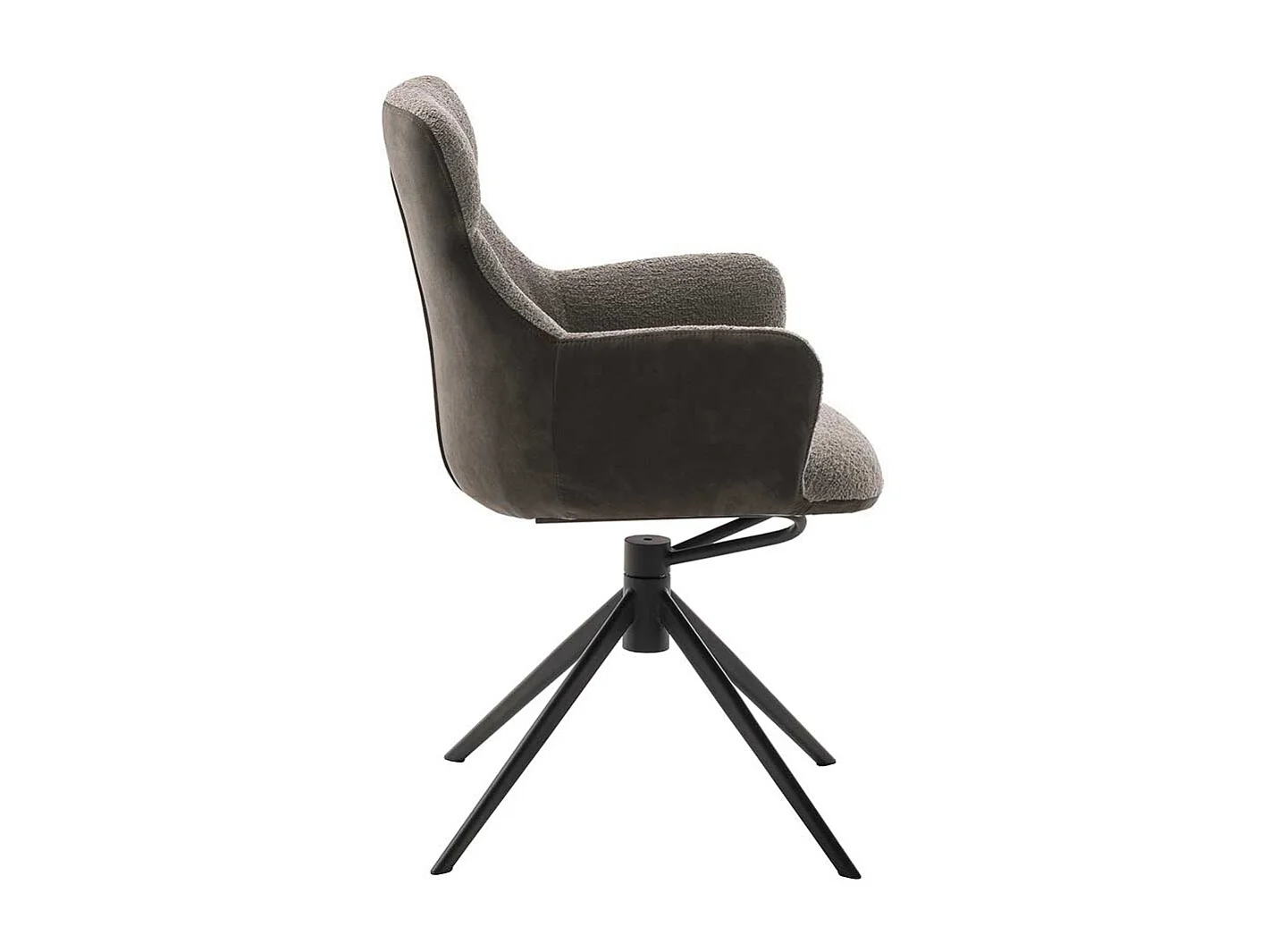 Polsterstuhl Esszimmer in Schlammfarben drehbar (2er Set)