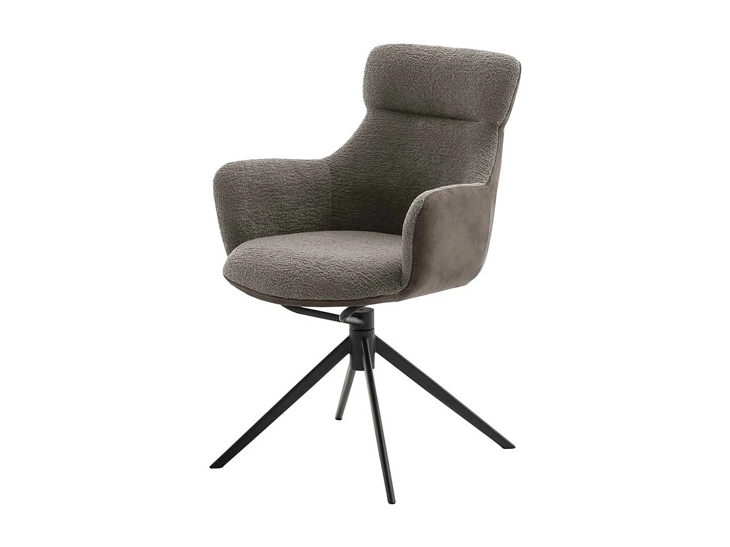 Polsterstuhl Esszimmer in Schlammfarben drehbar (2er Set)