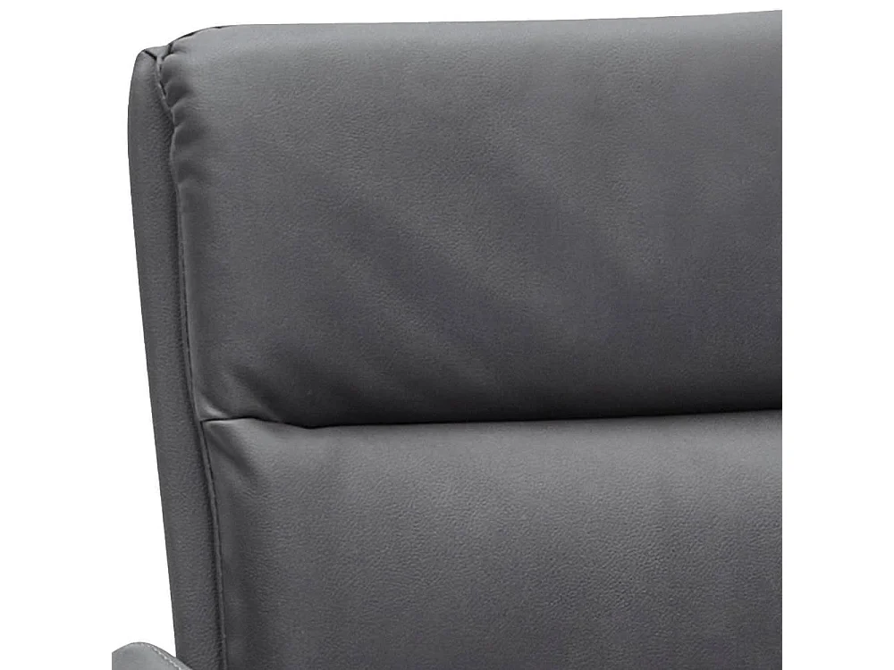 Polsterstuhl Armlehnstuhl in Dunkelgrau aus Microfaser