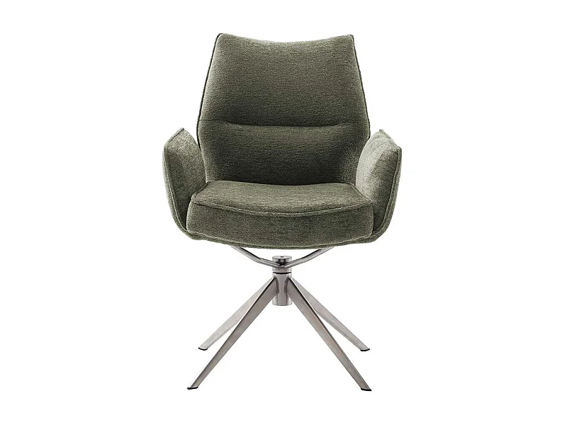 Stuhl Küche Esszimmerstuhl mit Armlehnen und Gestell aus Metall (2er Set)