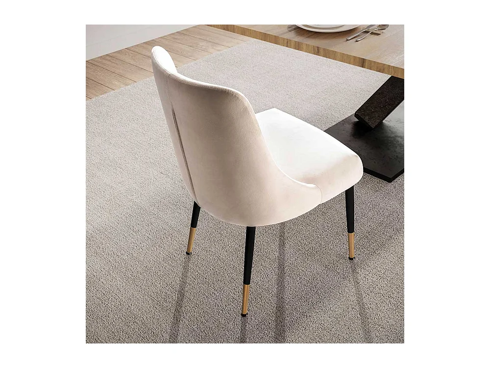 Polsterstuhl Esstischstuhl in modernem Design aus Samt