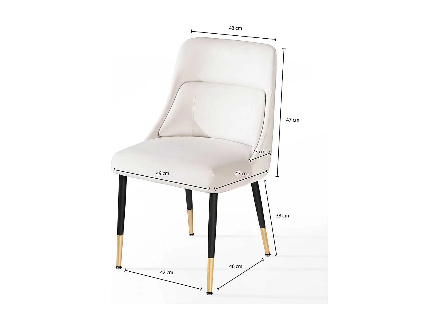 Polsterstuhl Esstischstuhl in modernem Design aus Samt