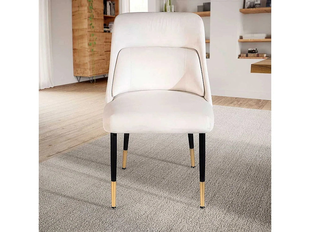 Polsterstuhl Esstischstuhl in modernem Design aus Samt