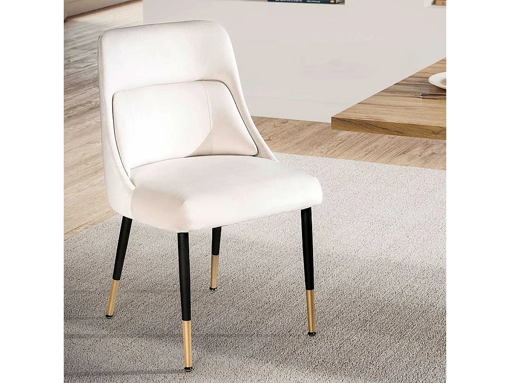 Polsterstuhl Esstischstuhl in modernem Design aus Samt