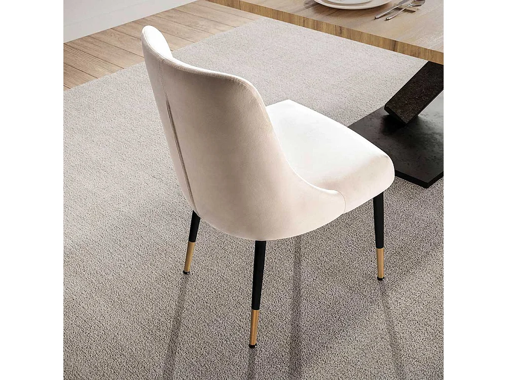 Polsterstuhl Esstischstuhl in modernem Design aus Samt
