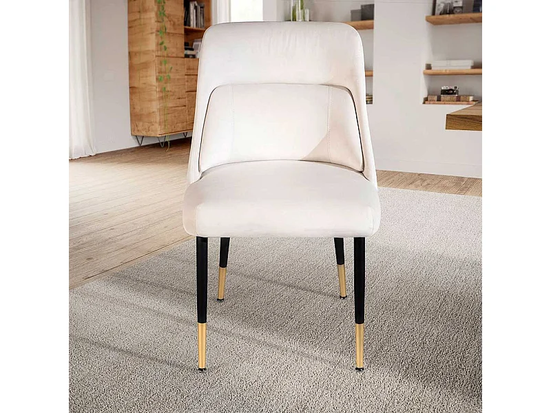 Polsterstuhl Esstischstuhl in modernem Design aus Samt